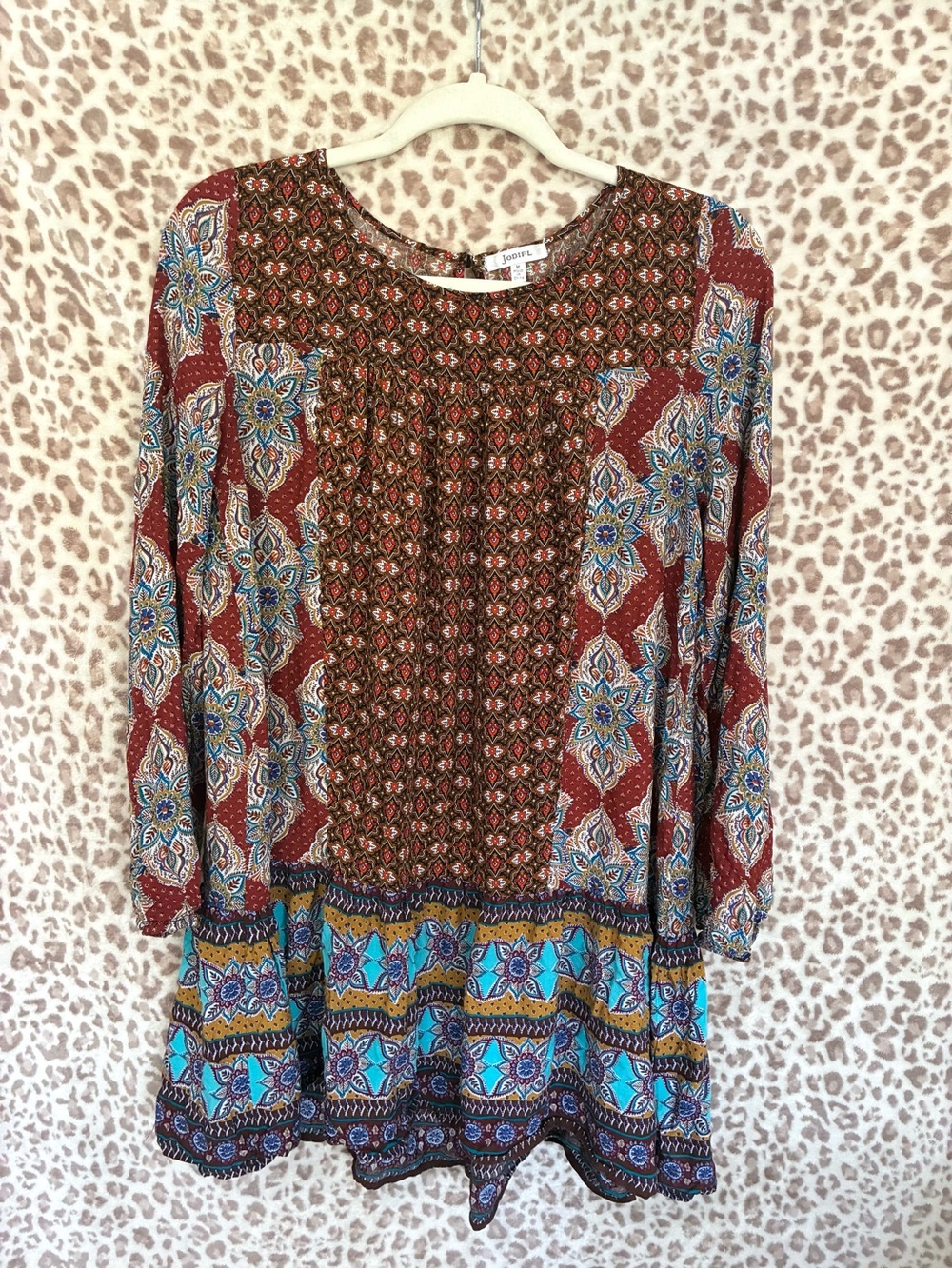 Jodifl Boho Patchwork Tunic Dress
